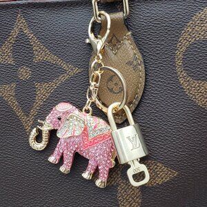 Louis Vuitton Gold Lock 🔒 Authentic LV Key + Unbranded Elephant Bag Charm